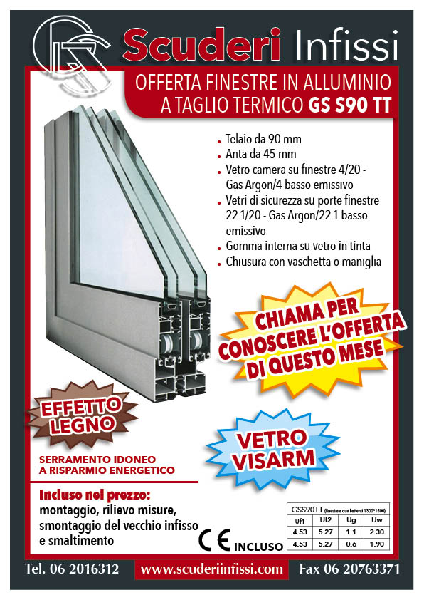 offerta-finestre-alluminio-a-taglio-termico-GS S90 TT